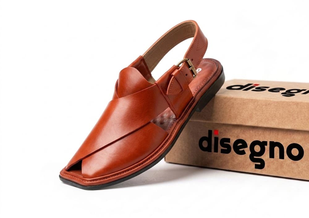 Classic Simple Brown Medicated Sole Round Shape