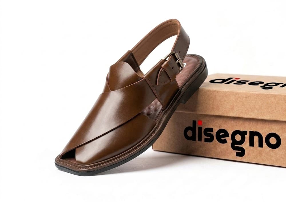 Classic Simple Chocolete Brown Medicated Sole Round Shape