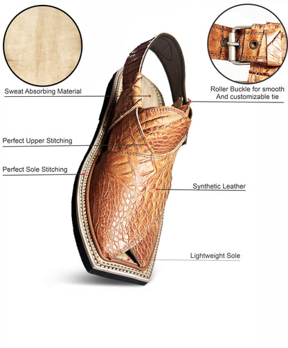Crocodile Brown T-Shape