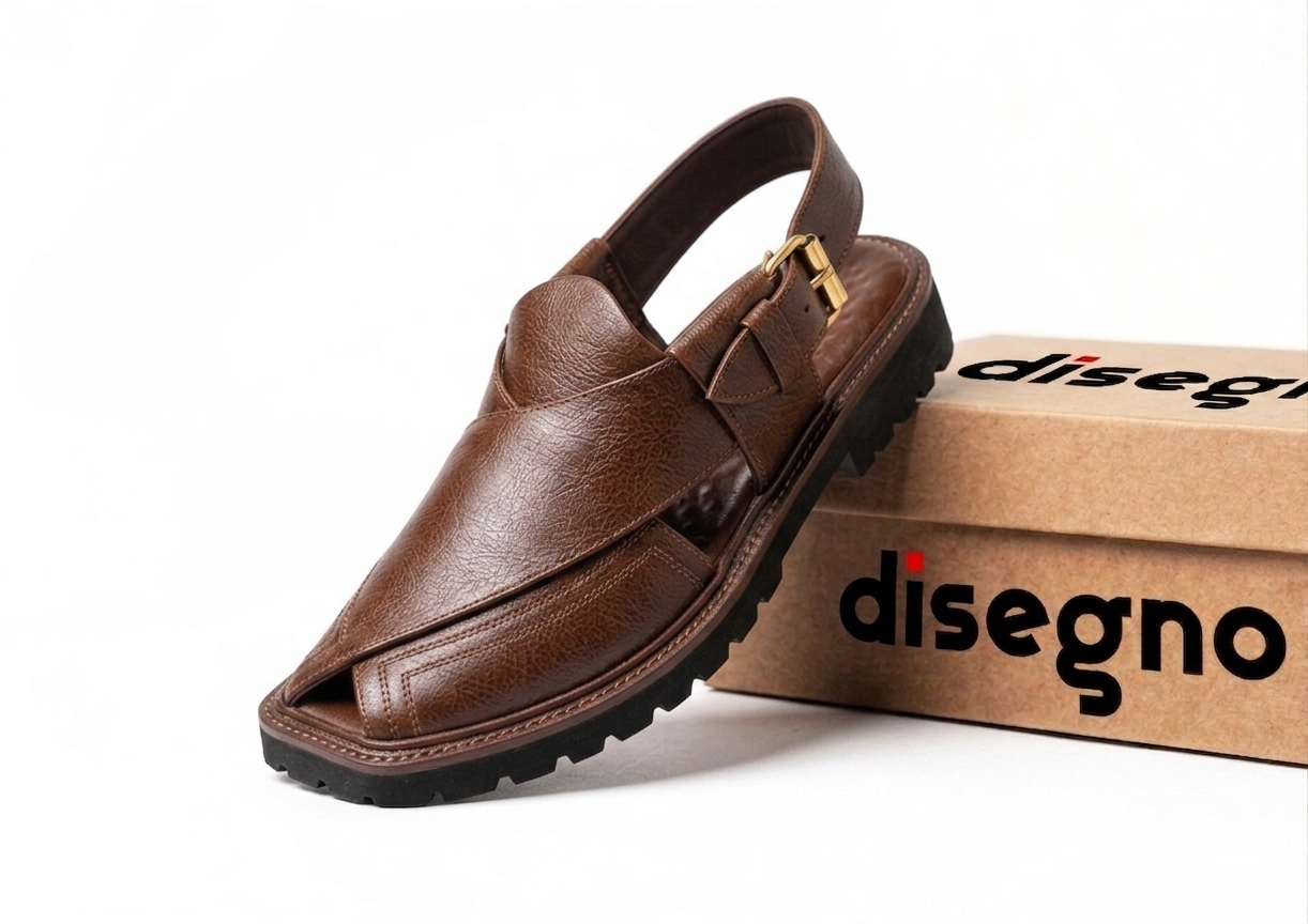 Brown Vibram Sole Round Shape